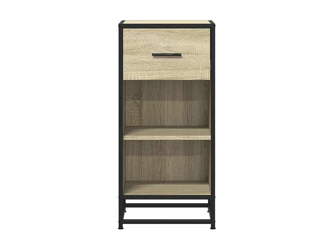 Buffet chêne sonoma 35,5x35x76 bois d'ingénierie et métal
