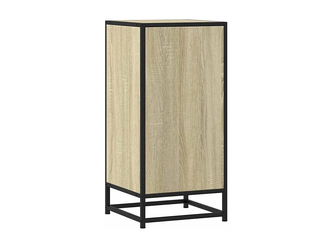 Buffet chêne sonoma 35,5x35x76 bois d'ingénierie et métal