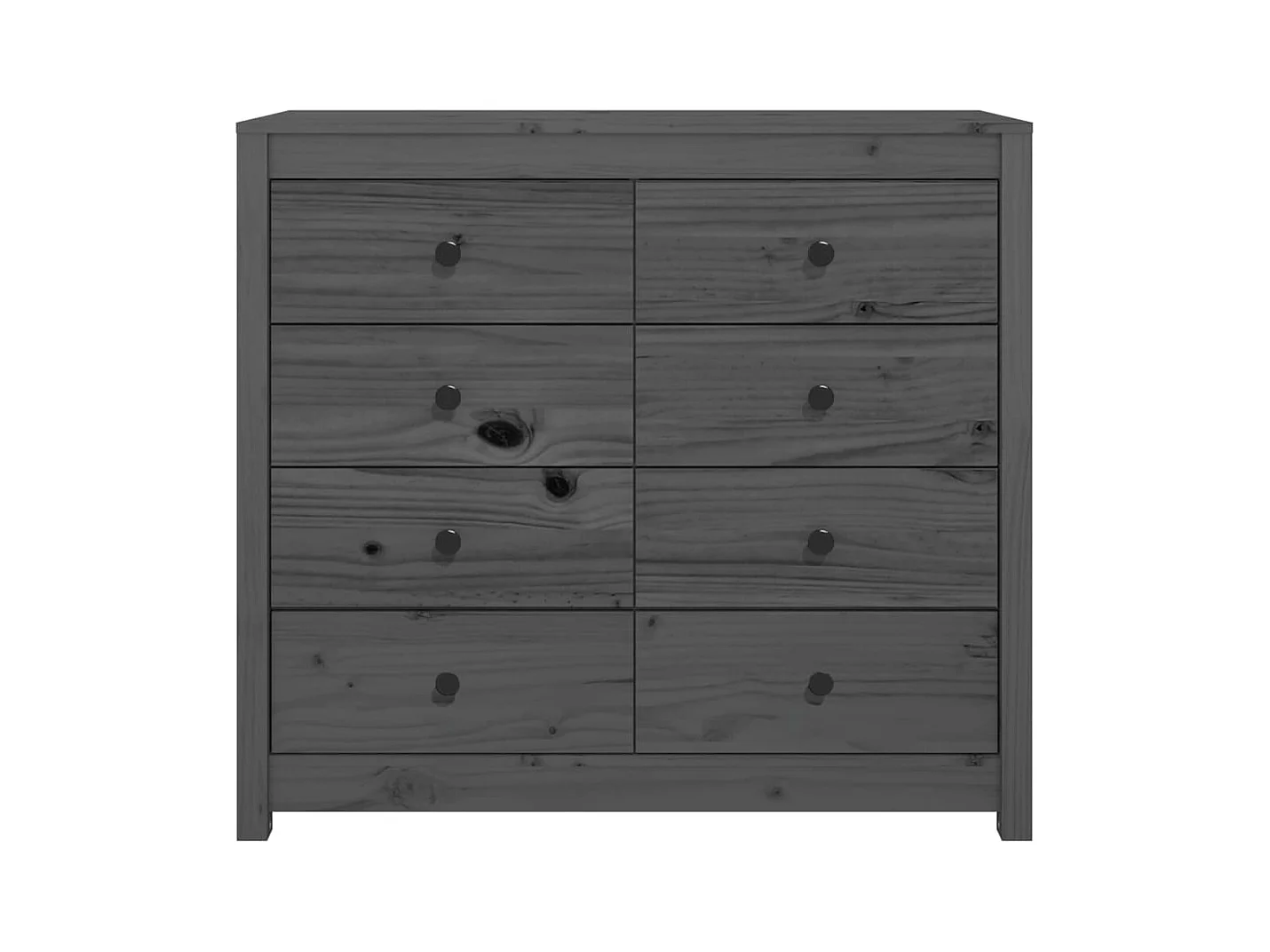 Armoire latérale Gris 100x40x90 Bois de pin massif