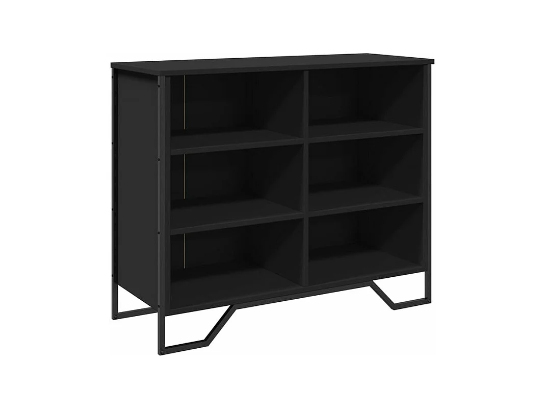 Buffet noir 91x35,5x74,5 bois d’ingénierie
