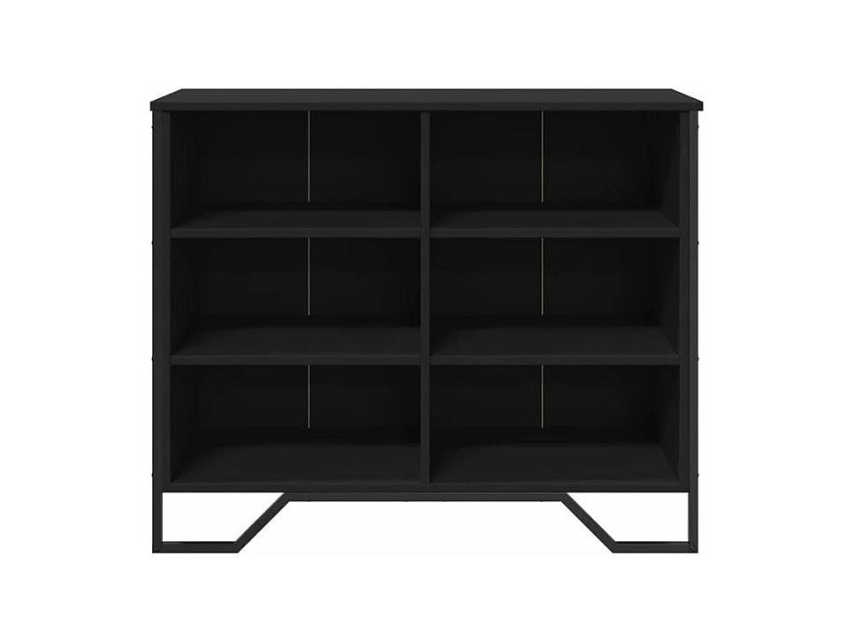 Buffet noir 91x35,5x74,5 bois d’ingénierie