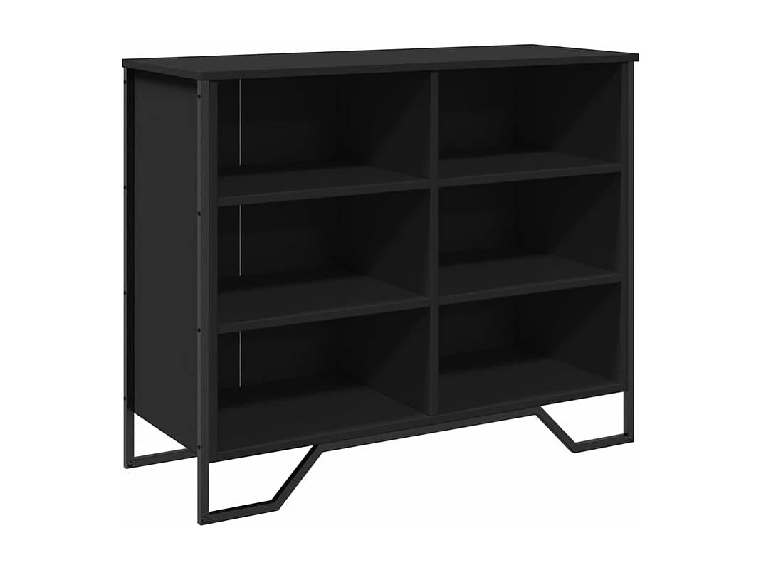 Buffet noir 91x35,5x74,5 bois d’ingénierie