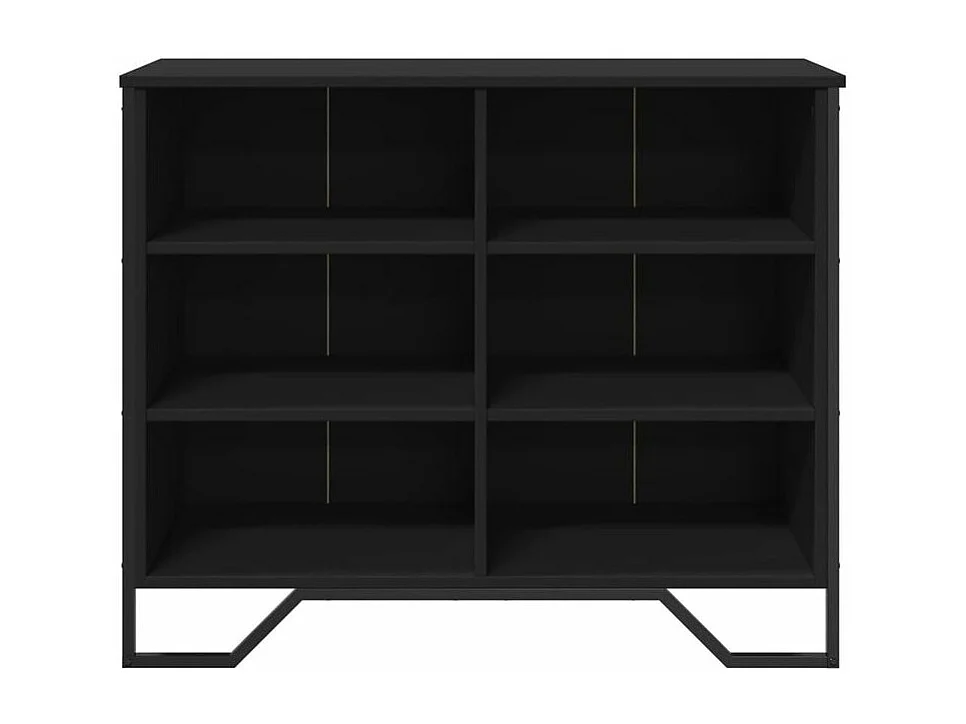 Buffet noir 91x35,5x74,5 bois d’ingénierie