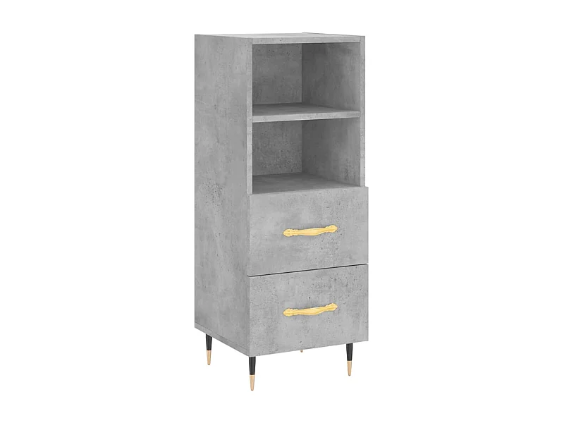 Buffet Gris béton 34,5x34x90 Bois d'ingénierie