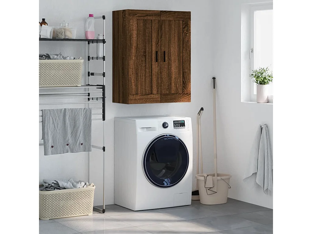 Armoire murale chêne marron 69,5x34x90 bois d'ingénierie