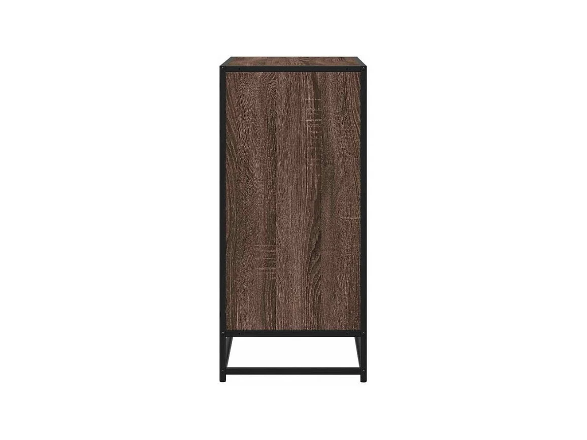 Buffet chêne marron 68x35x76 bois d'ingénierie et métal