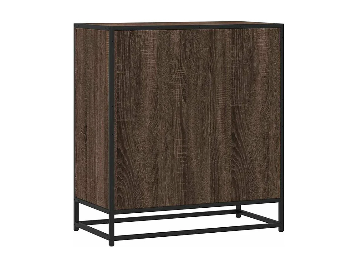 Buffet chêne marron 68x35x76 bois d'ingénierie et métal