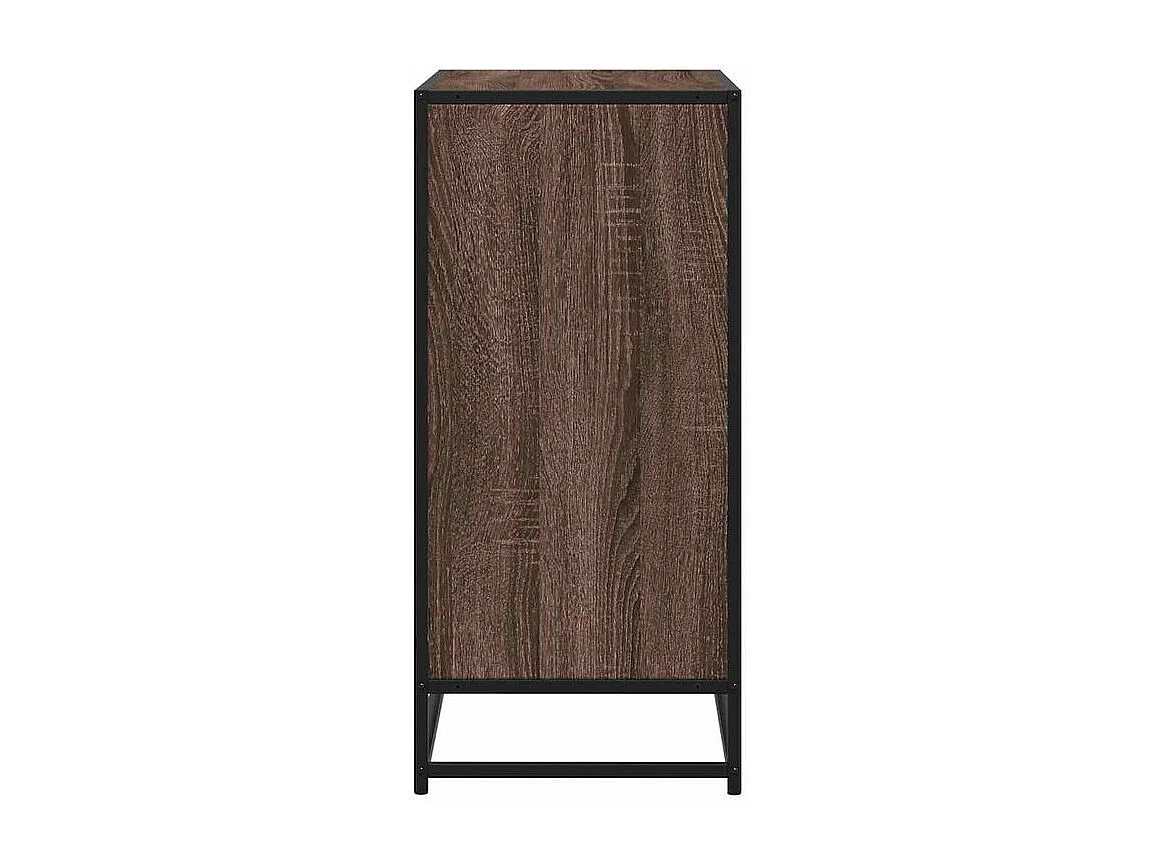 Buffet chêne marron 68x35x76 bois d'ingénierie et métal