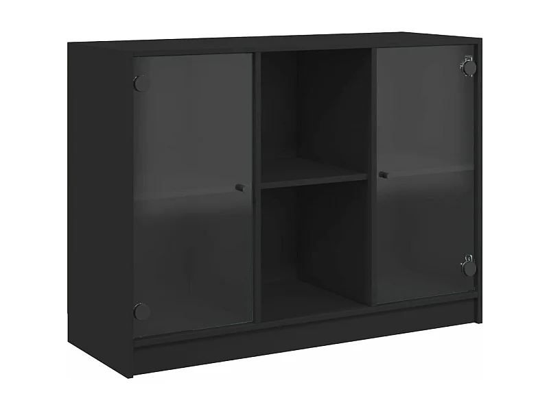Buffet noir 102x37x75,5 bois d'ingénierie