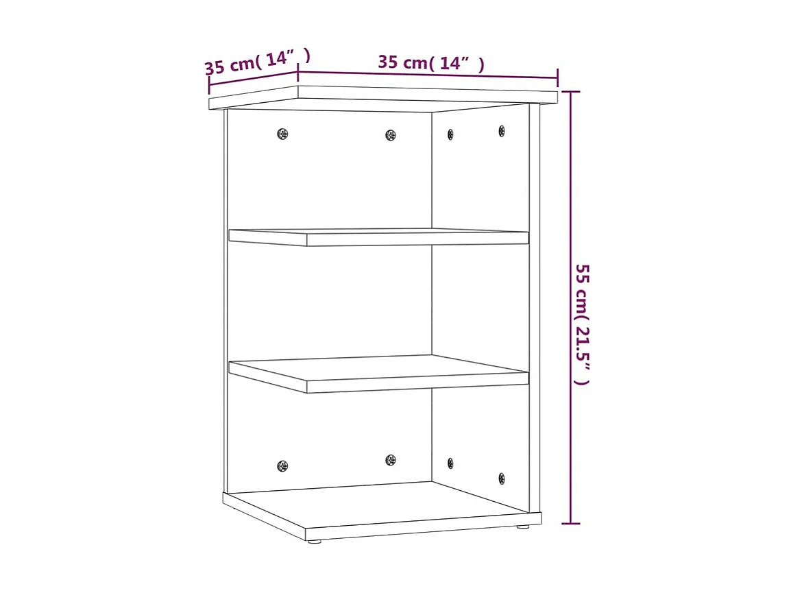 Armoire latérale Sonoma gris 35x35x55 Bois d'ingénierie