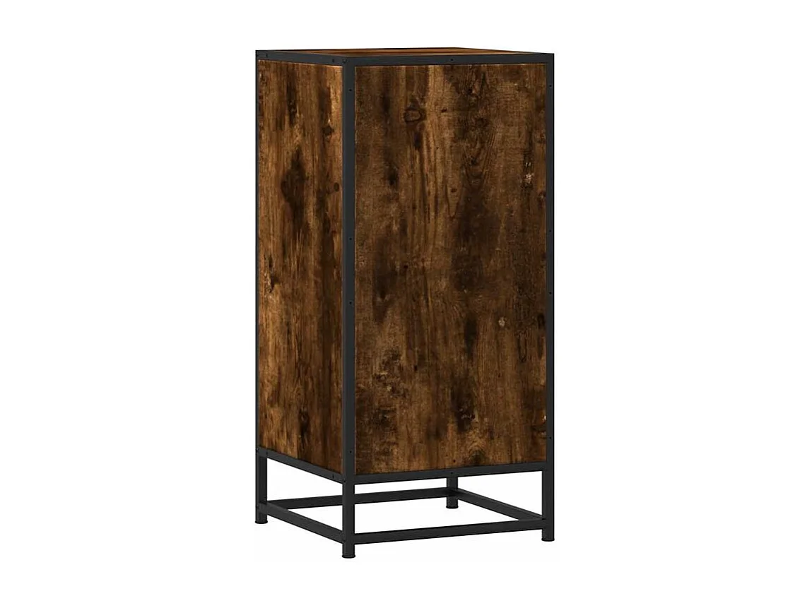 Buffet chêne fumé 35,5x35x76 bois d'ingénierie et métal