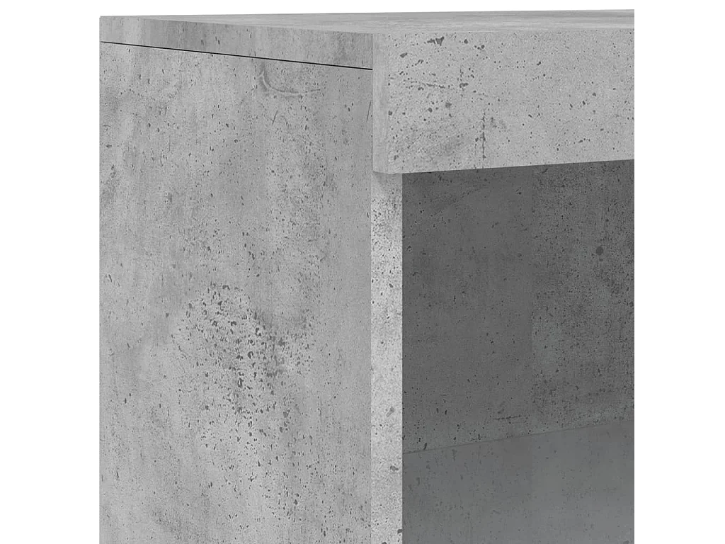 Petit meuble 2 portes et niches éclairage LED - Collection Arizona-Couleur Gris béton