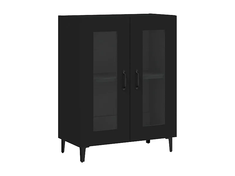 Buffet noir 69,5x34x90 bois d'ingénierie