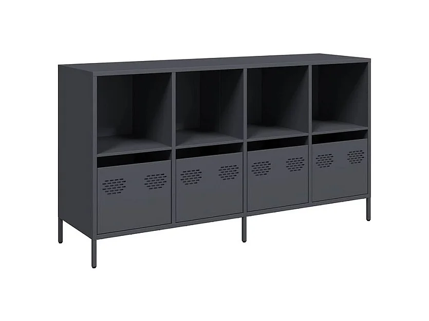 Buffet anthracite 135x39x73,5 acier laminé à froid
