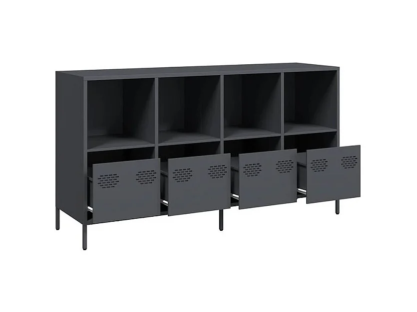 Buffet anthracite 135x39x73,5 acier laminé à froid