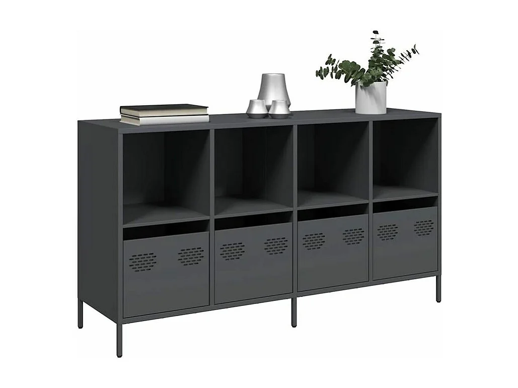 Buffet anthracite 135x39x73,5 acier laminé à froid