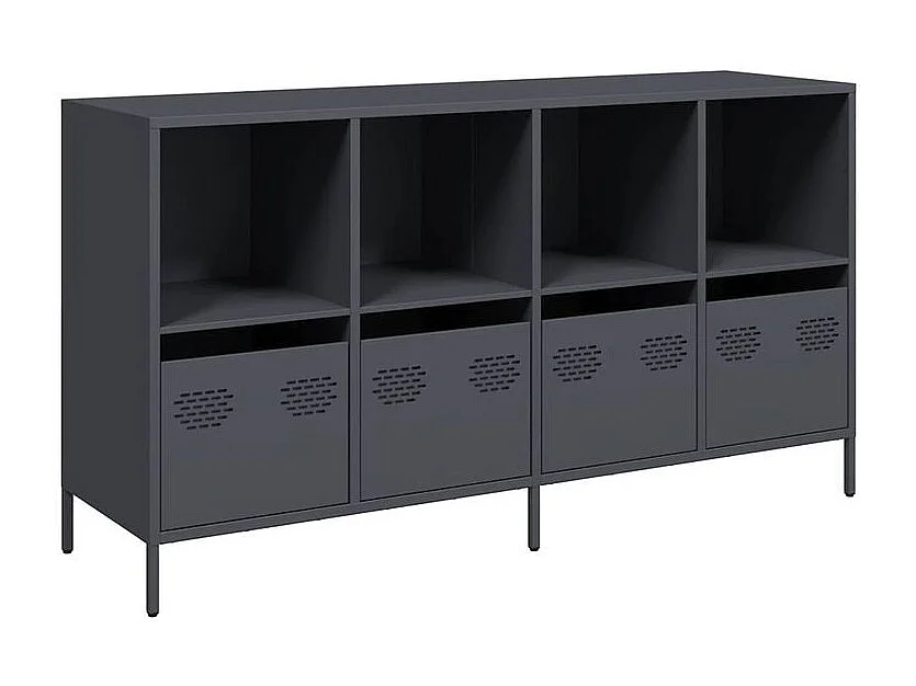 Buffet anthracite 135x39x73,5 acier laminé à froid