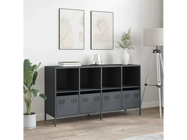 Buffet anthracite 135x39x73,5 acier laminé à froid