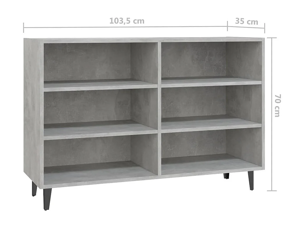 Buffet Gris béton 103,5x35x70 3