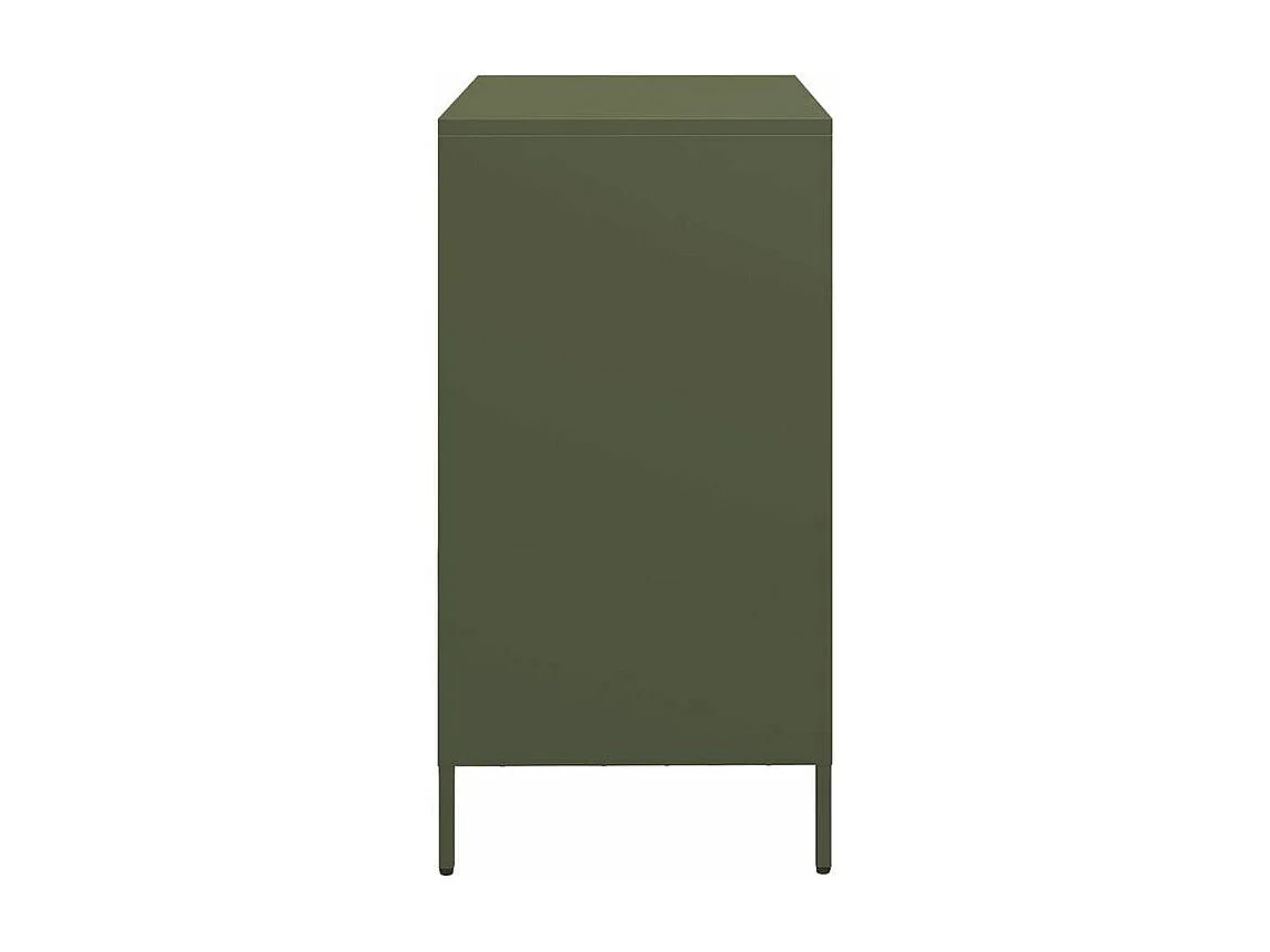 Buffet vert olive 68x39x73,5 acier laminé à froid