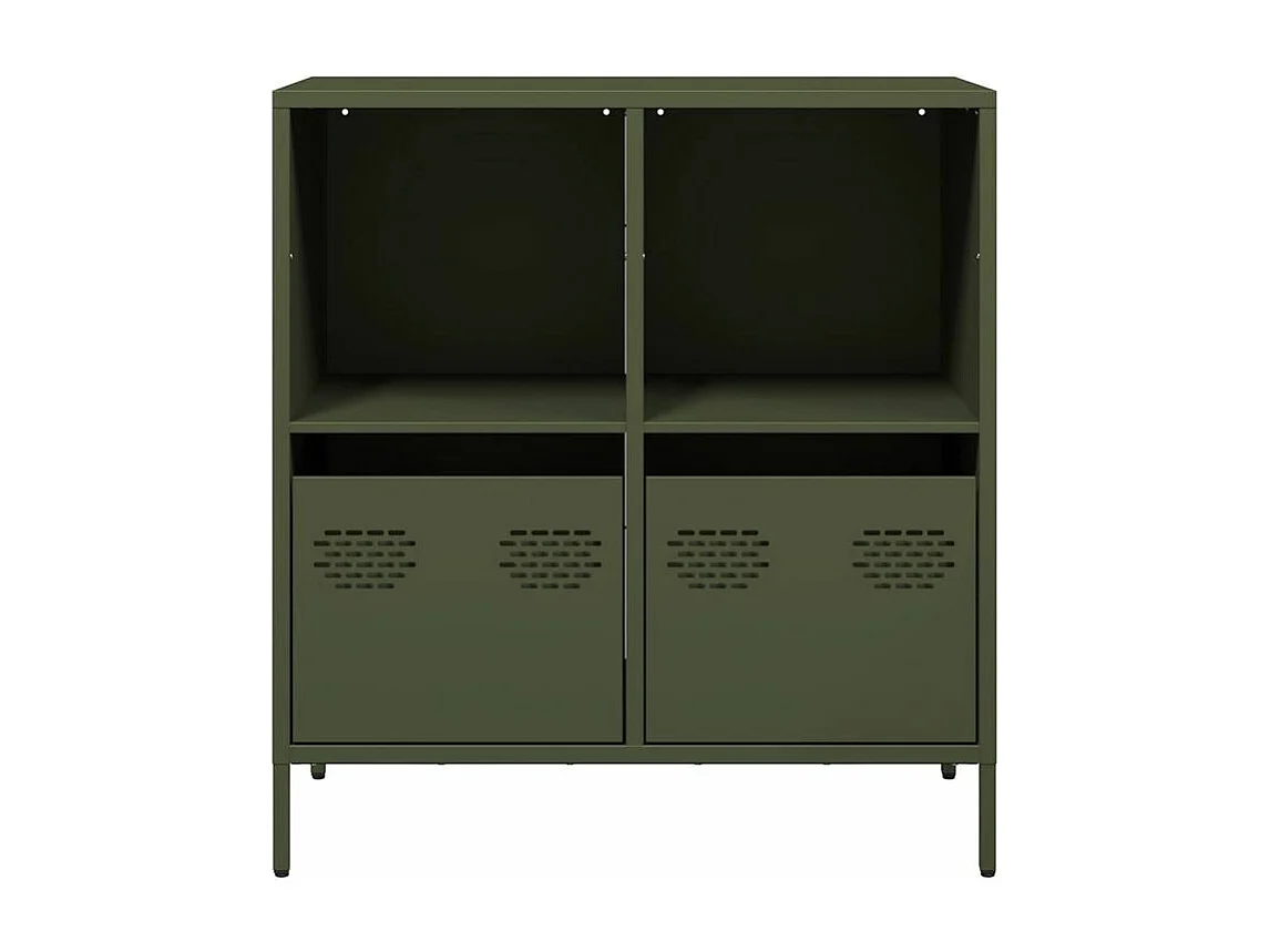 Buffet vert olive 68x39x73,5 acier laminé à froid