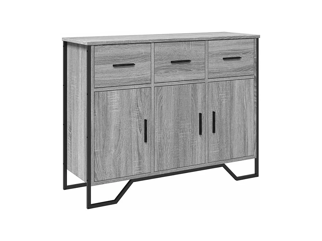 Buffet sonoma gris 97x32,5x74,5 bois d'ingénierie