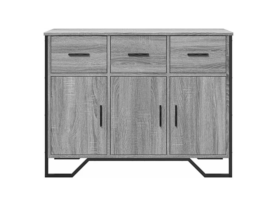 Buffet sonoma gris 97x32,5x74,5 bois d'ingénierie