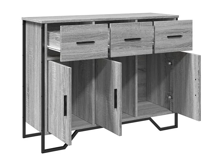 Buffet sonoma gris 97x32,5x74,5 bois d'ingénierie