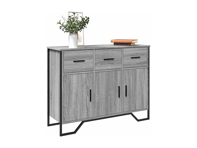 Buffet sonoma gris 97x32,5x74,5 bois d'ingénierie