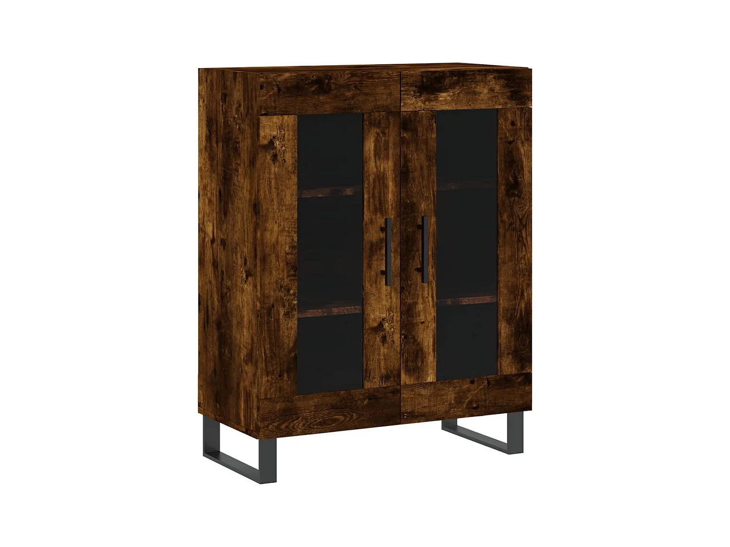 Buffet chêne fumé 69,5x34x90 bois d'ingénierie