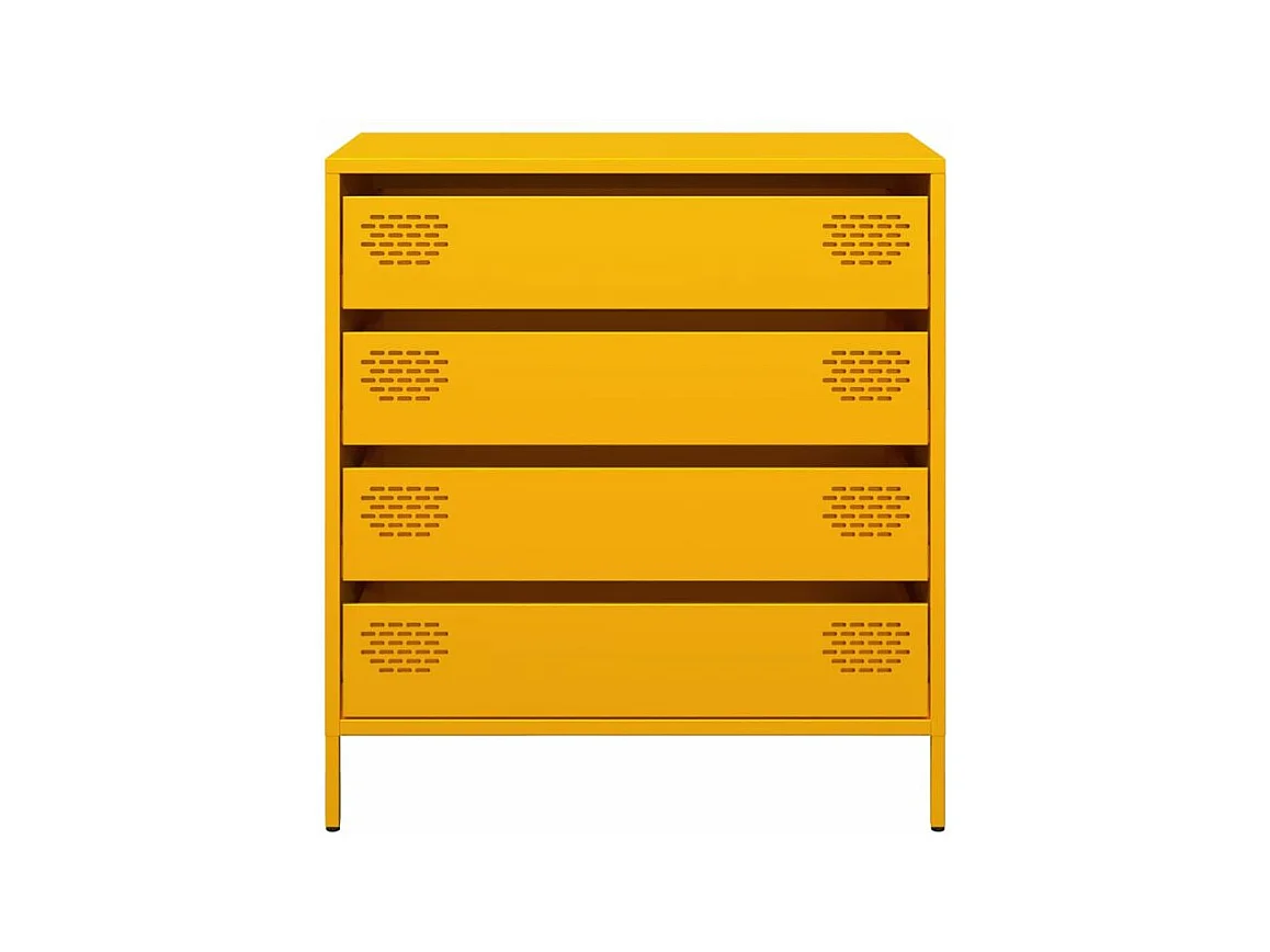 Buffet jaune moutarde 68x39x73,5 acier laminé à froid
