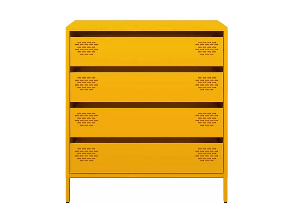 Buffet jaune moutarde 68x39x73,5 acier laminé à froid