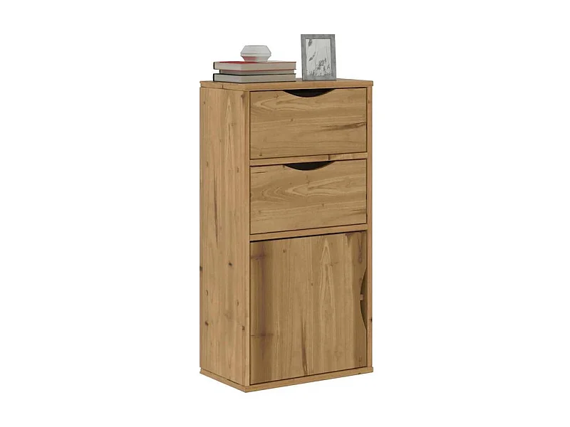 Armoire latérale avec tiroirs ODDA 40x24x79 bois massif pin