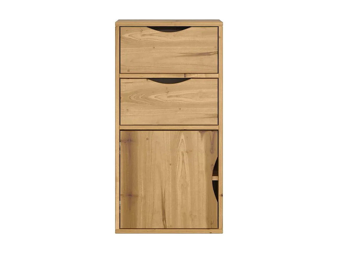 Armoire latérale avec tiroirs ODDA 40x24x79 bois massif pin