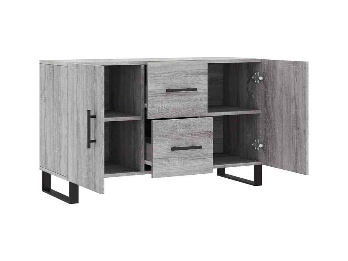 Buffet sonoma gris 100x36x60 bois d'ingénierie