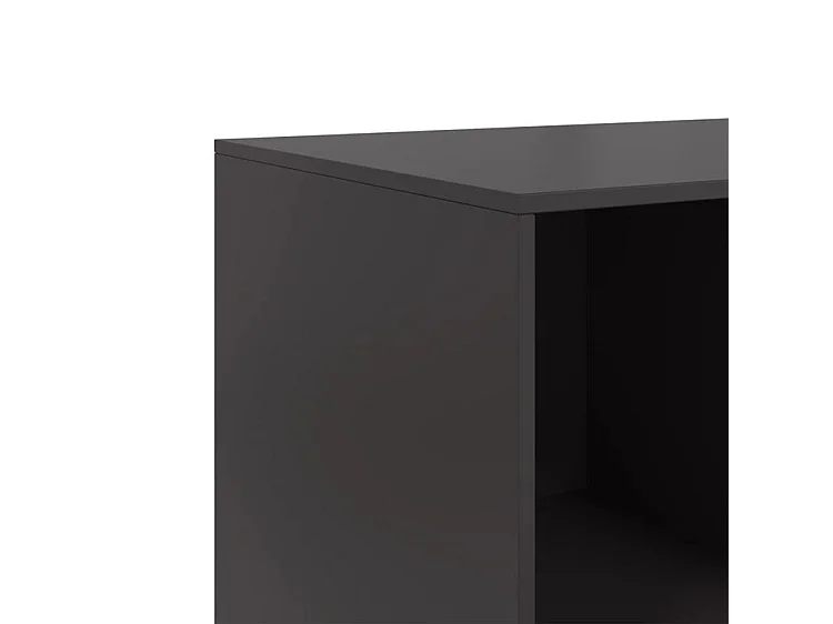 Meuble de rangement 3 portes 3 niches en acier Lazard 99cm - Style Industriel-Couleur Noir