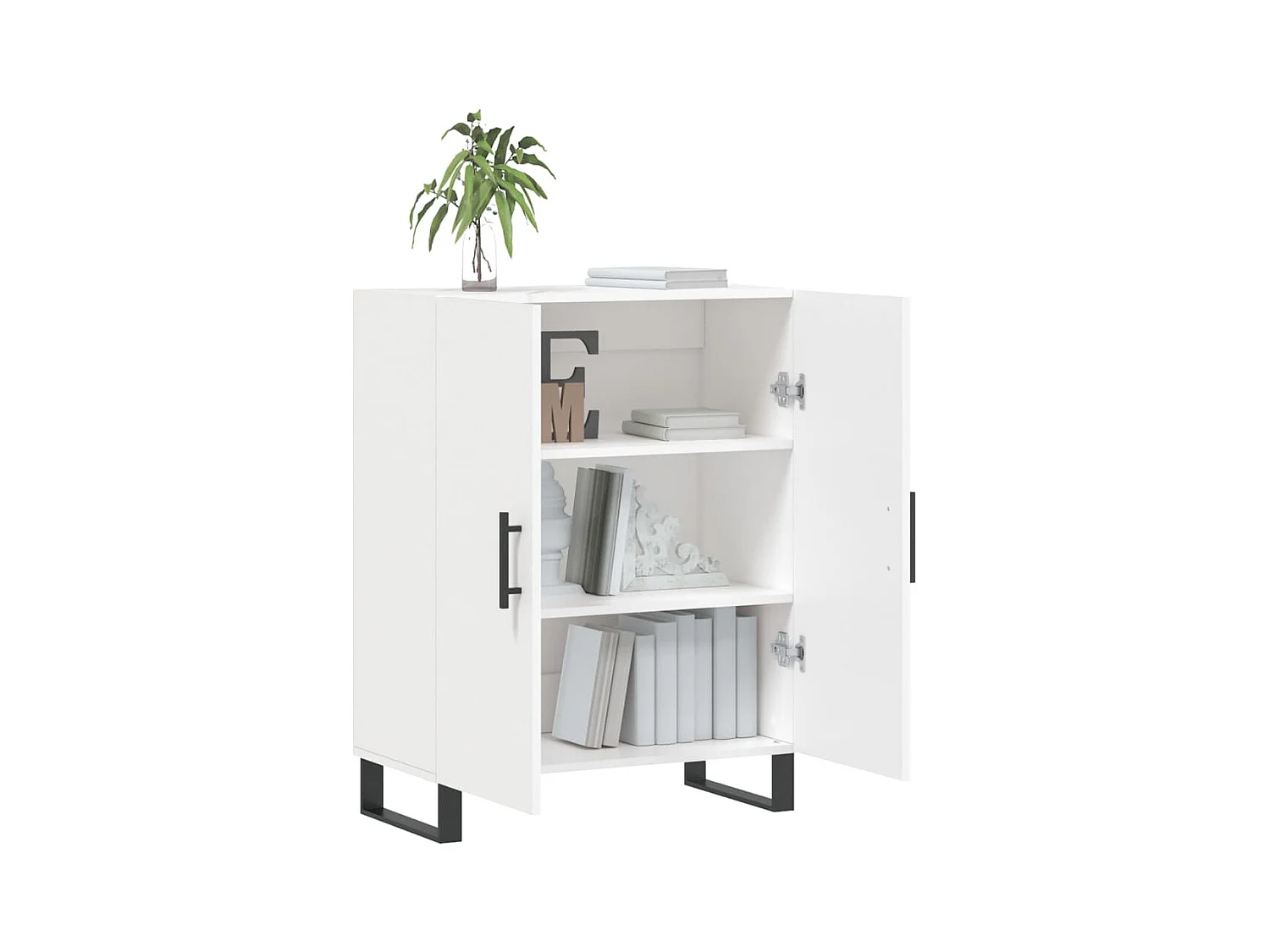 Buffet blanc 69,5x34x90 bois d'ingénierie