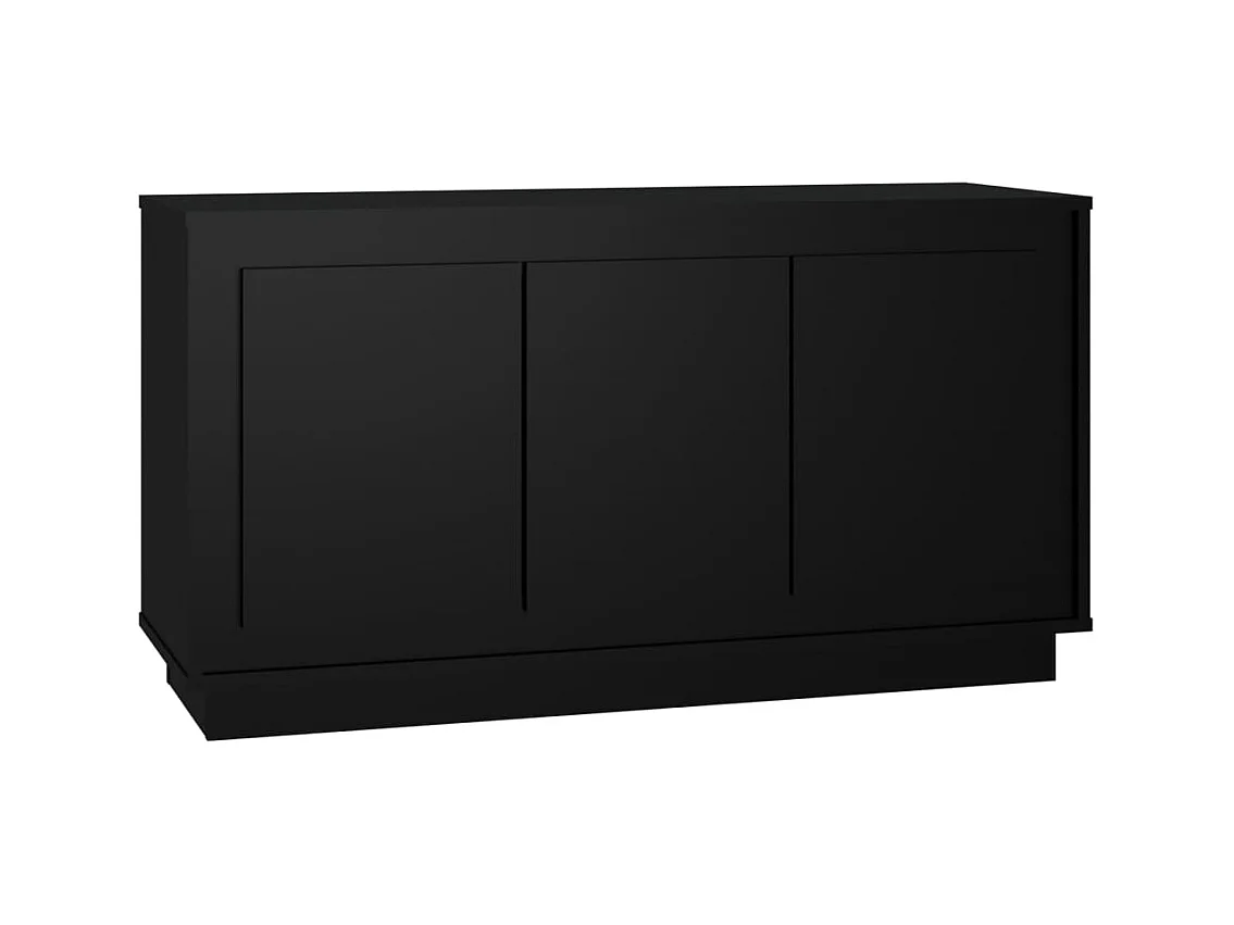 Buffet noir 102x35x55 bois d'ingénierie