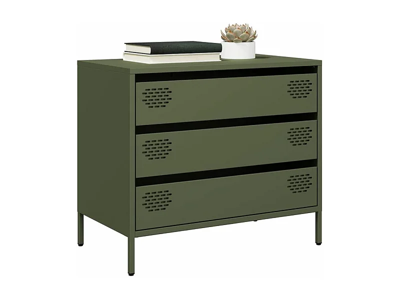 Buffet vert olive 68x39x58,5 acier laminé à froid