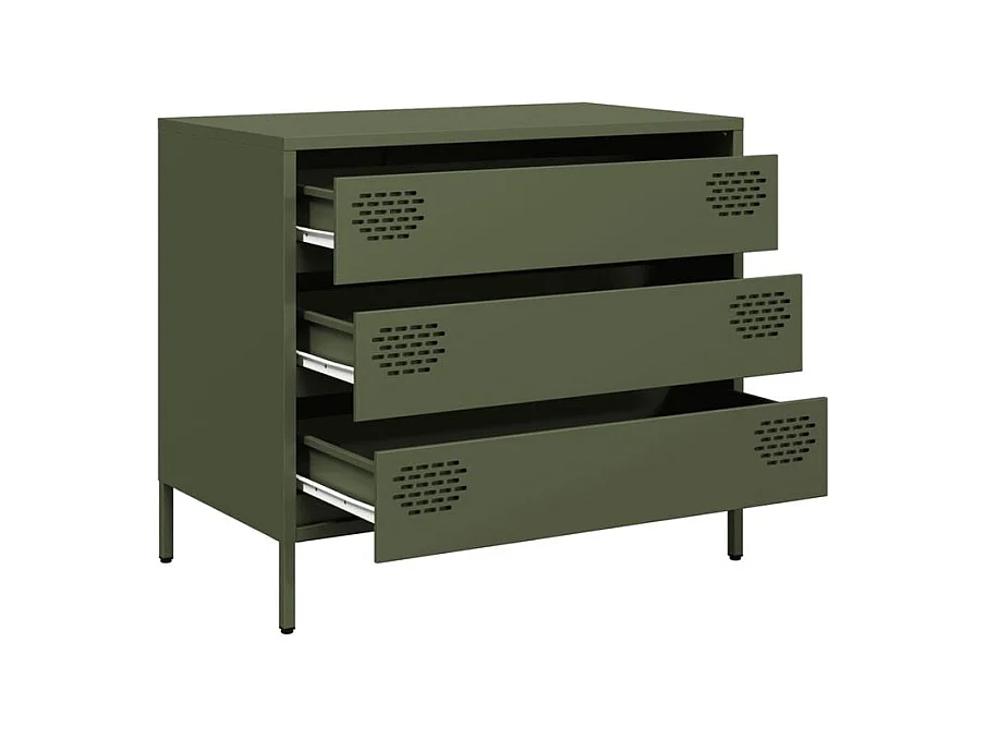 Buffet vert olive 68x39x58,5 acier laminé à froid