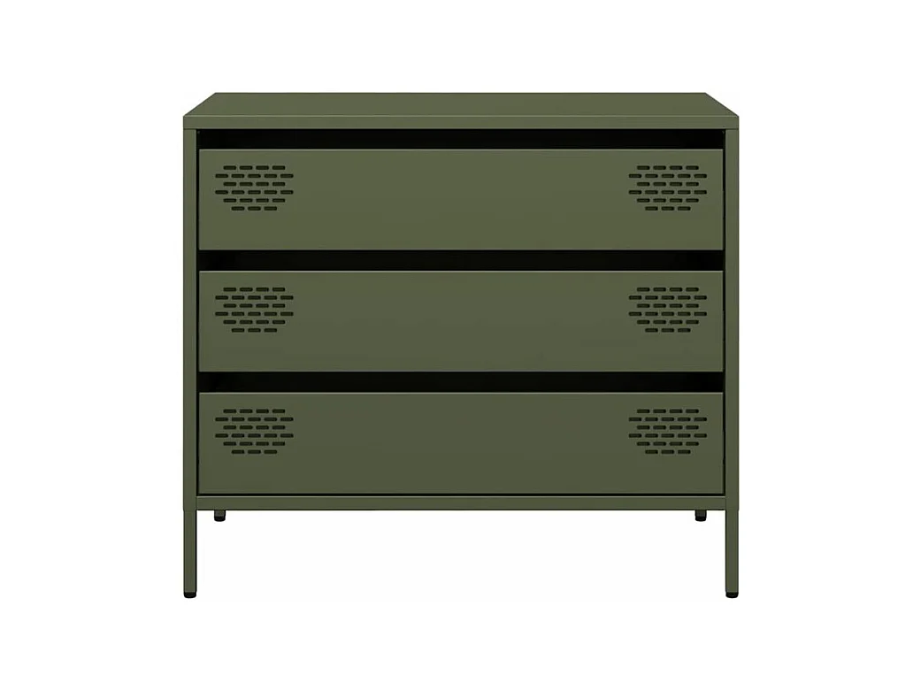 Buffet vert olive 68x39x58,5 acier laminé à froid