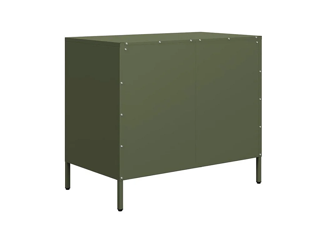 Buffet vert olive 68x39x58,5 acier laminé à froid