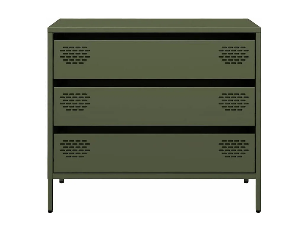 Buffet vert olive 68x39x58,5 acier laminé à froid