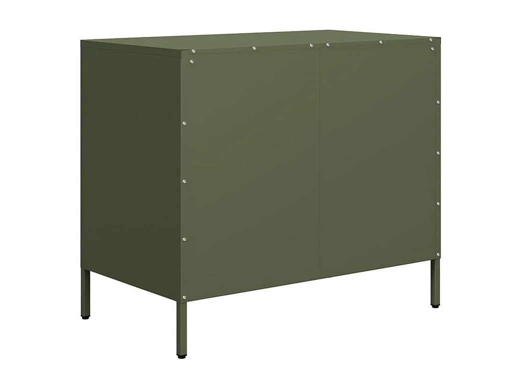 Buffet vert olive 68x39x58,5 acier laminé à froid