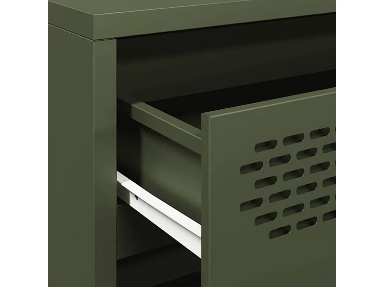 Buffet vert olive 68x39x58,5 acier laminé à froid