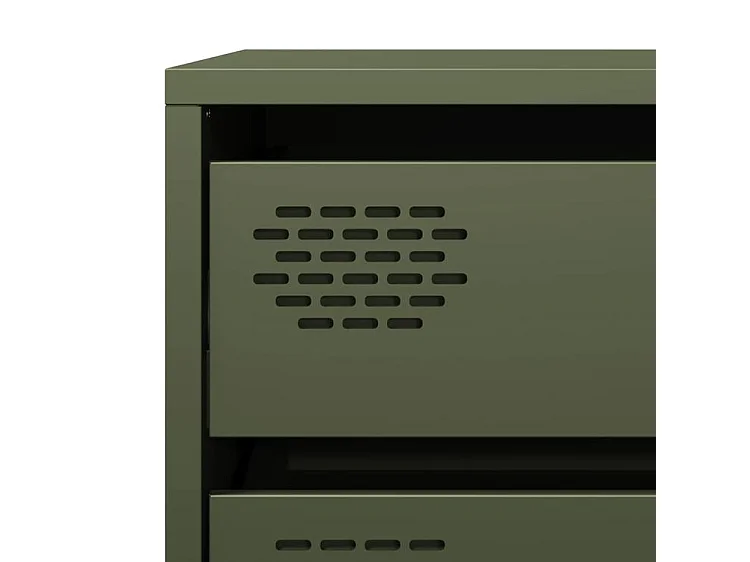 Buffet vert olive 68x39x58,5 acier laminé à froid