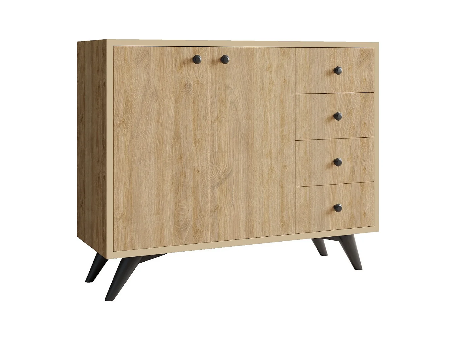 Gabinete multiusos Waga color roble 100x82x35 cm