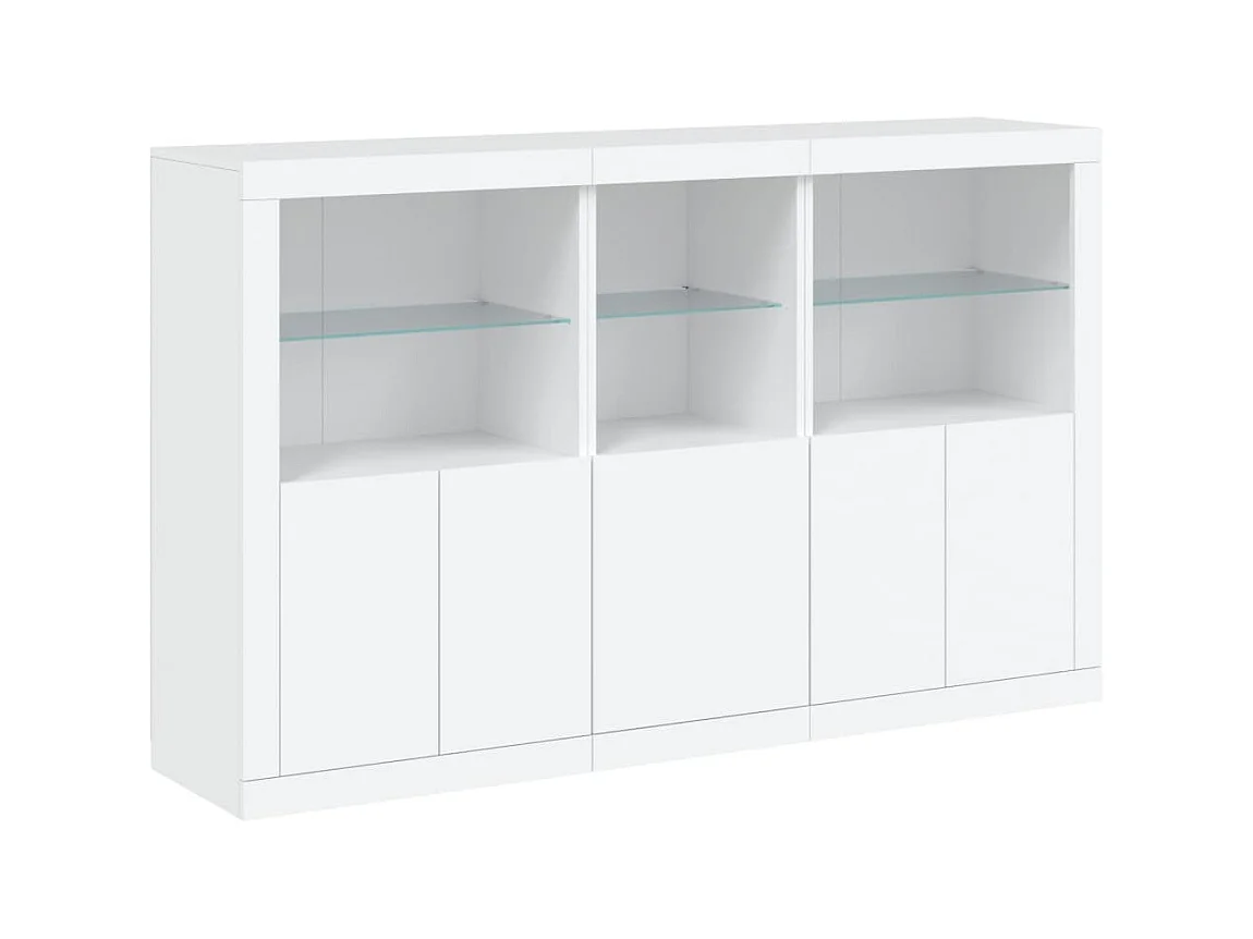 Buffet avec lumières LED blanc 162x37x100