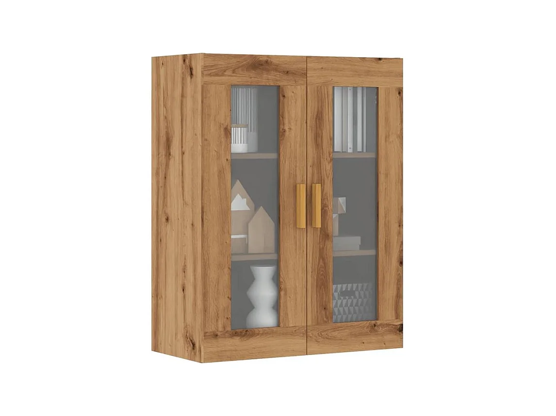 Armoire murale suspendue chêne artisanal 69,5x34x90