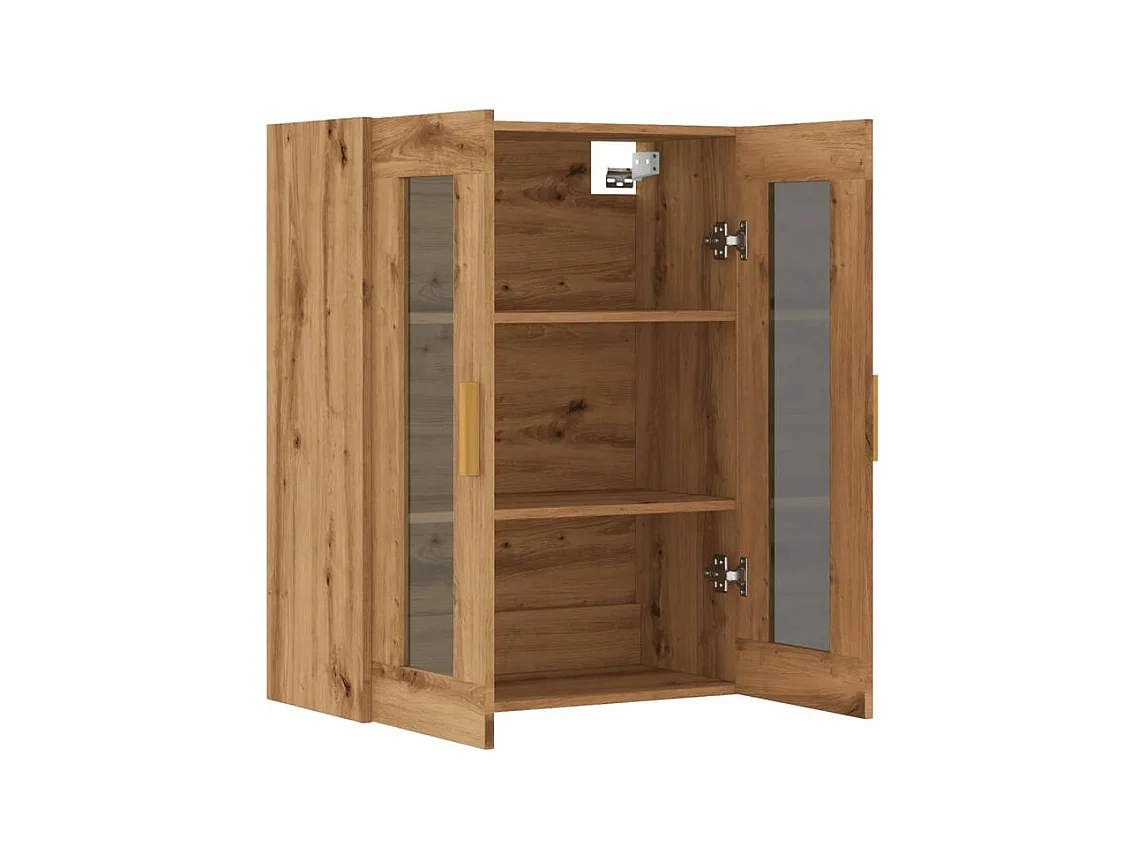 Armoire murale suspendue chêne artisanal 69,5x34x90